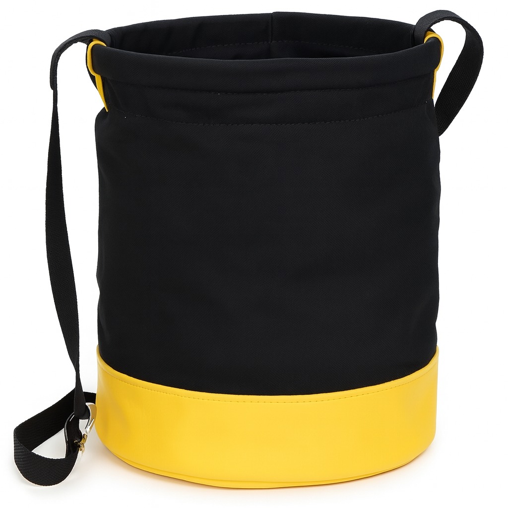 Fall Protection Tool Bucket – Yellow & Black Duck Canvas (100 lb Capacity)